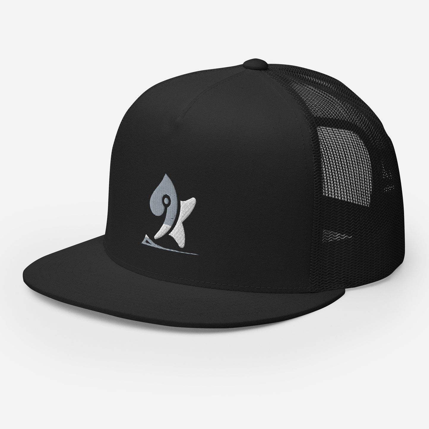 Pleyades gray/white L logoTrucker Cap
