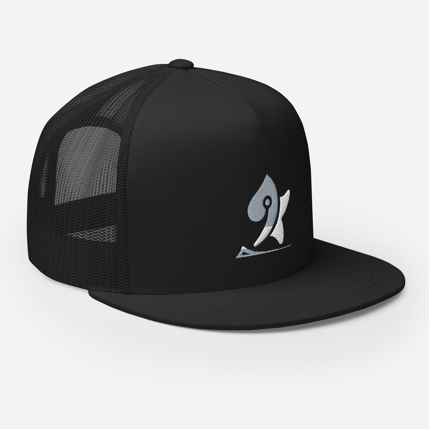 Pleyades gray/white L logoTrucker Cap