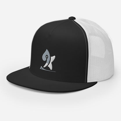 Pleyades gray/white L logoTrucker Cap