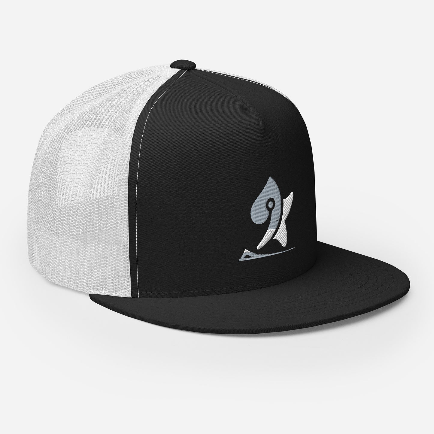 Pleyades gray/white L logoTrucker Cap