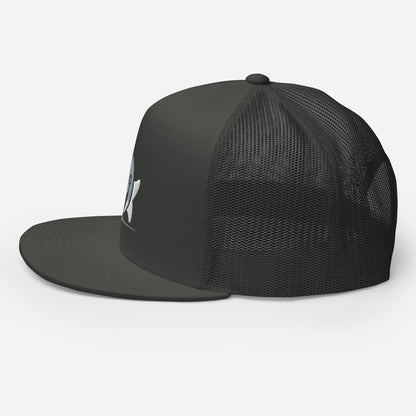 Pleyades gray/white L logoTrucker Cap