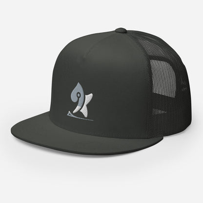 Pleyades gray/white L logoTrucker Cap