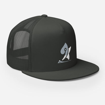 Pleyades gray/white L logoTrucker Cap