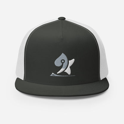 Pleyades gray/white L logoTrucker Cap