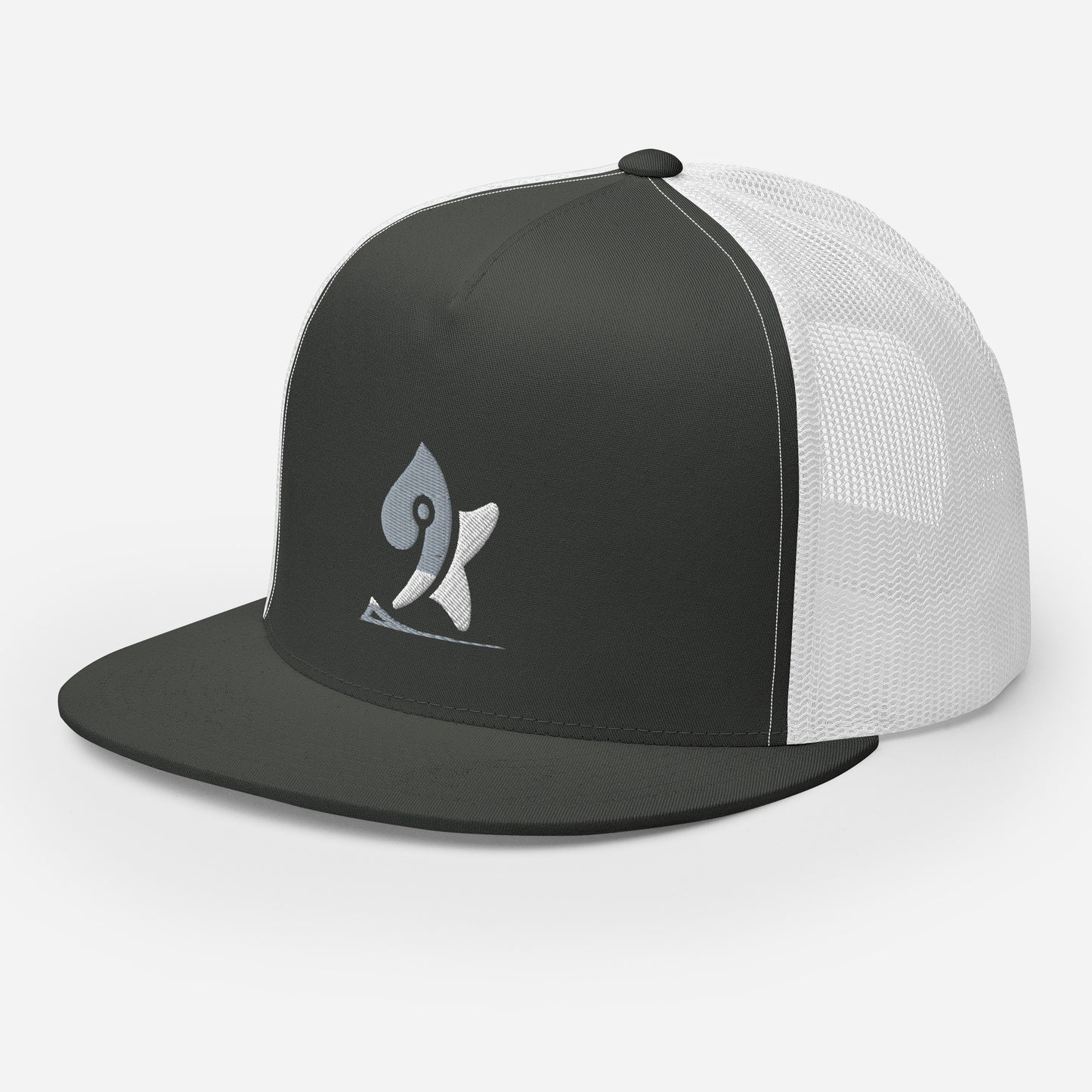 Pleyades gray/white L logoTrucker Cap