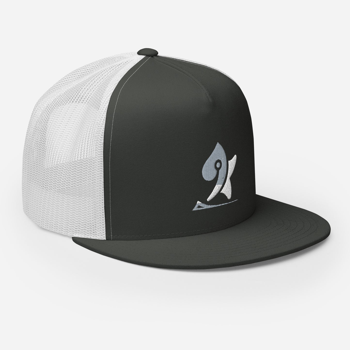 Pleyades gray/white L logoTrucker Cap