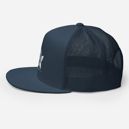 Pleyades gray/white L logoTrucker Cap