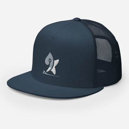 Pleyades gray/white L logoTrucker Cap