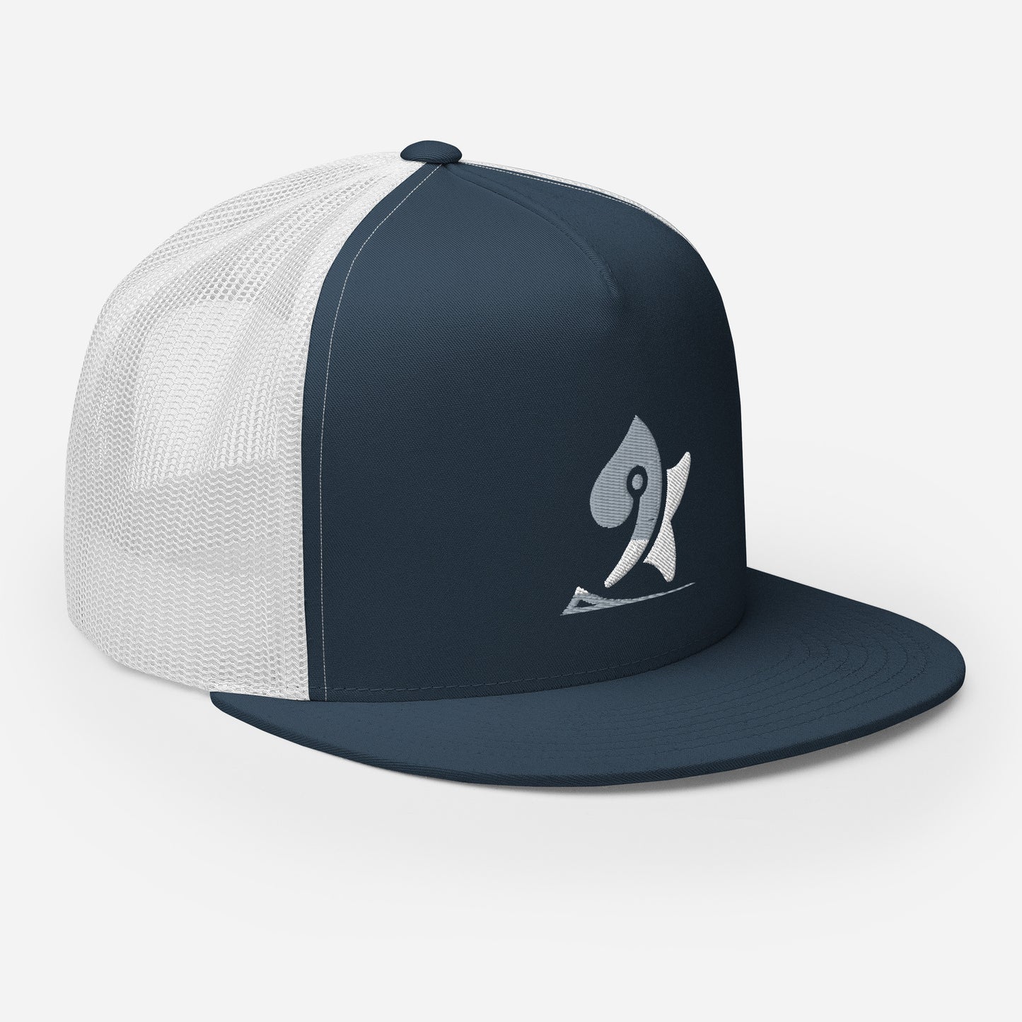 Pleyades gray/white L logoTrucker Cap