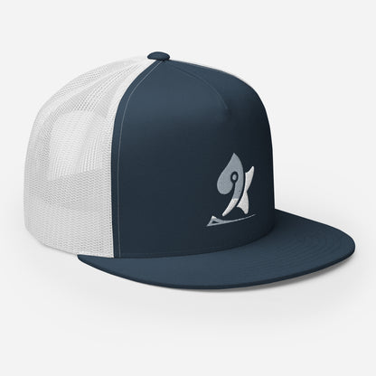 Pleyades gray/white L logoTrucker Cap
