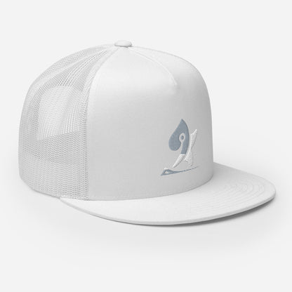 Pleyades gray/white L logoTrucker Cap