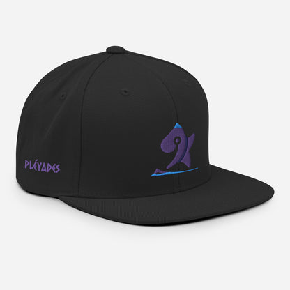 Pleyades purp logo Snapback Hat