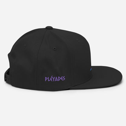 Pleyades purp logo Snapback Hat
