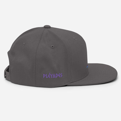 Pleyades purp logo Snapback Hat