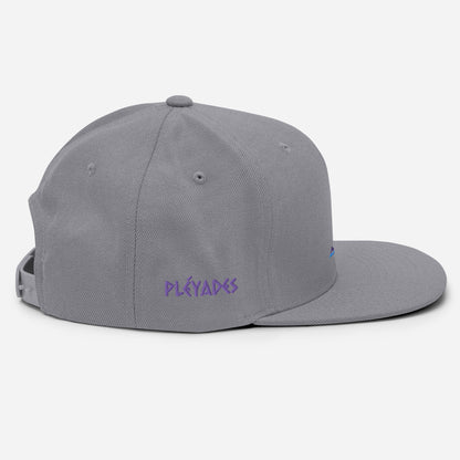 Pleyades purp logo Snapback Hat
